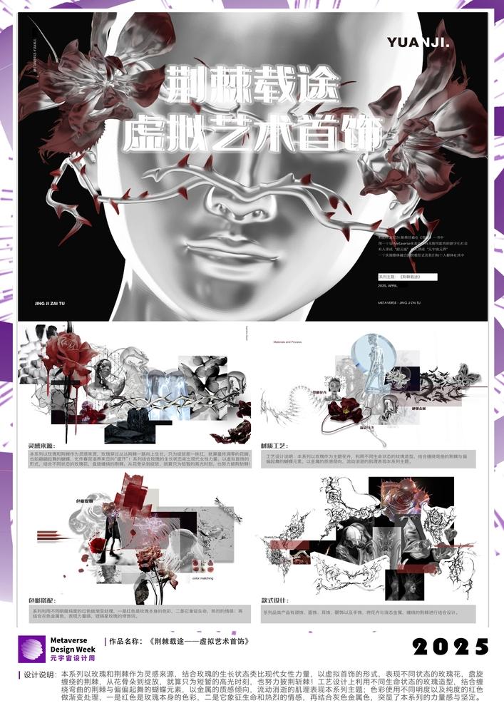 《荆棘载途——虚拟艺术首饰》-元宇宙设计周——高校数字创意设计大赛